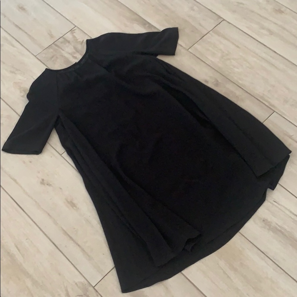 Maggy London midi pleated black dress, size 6